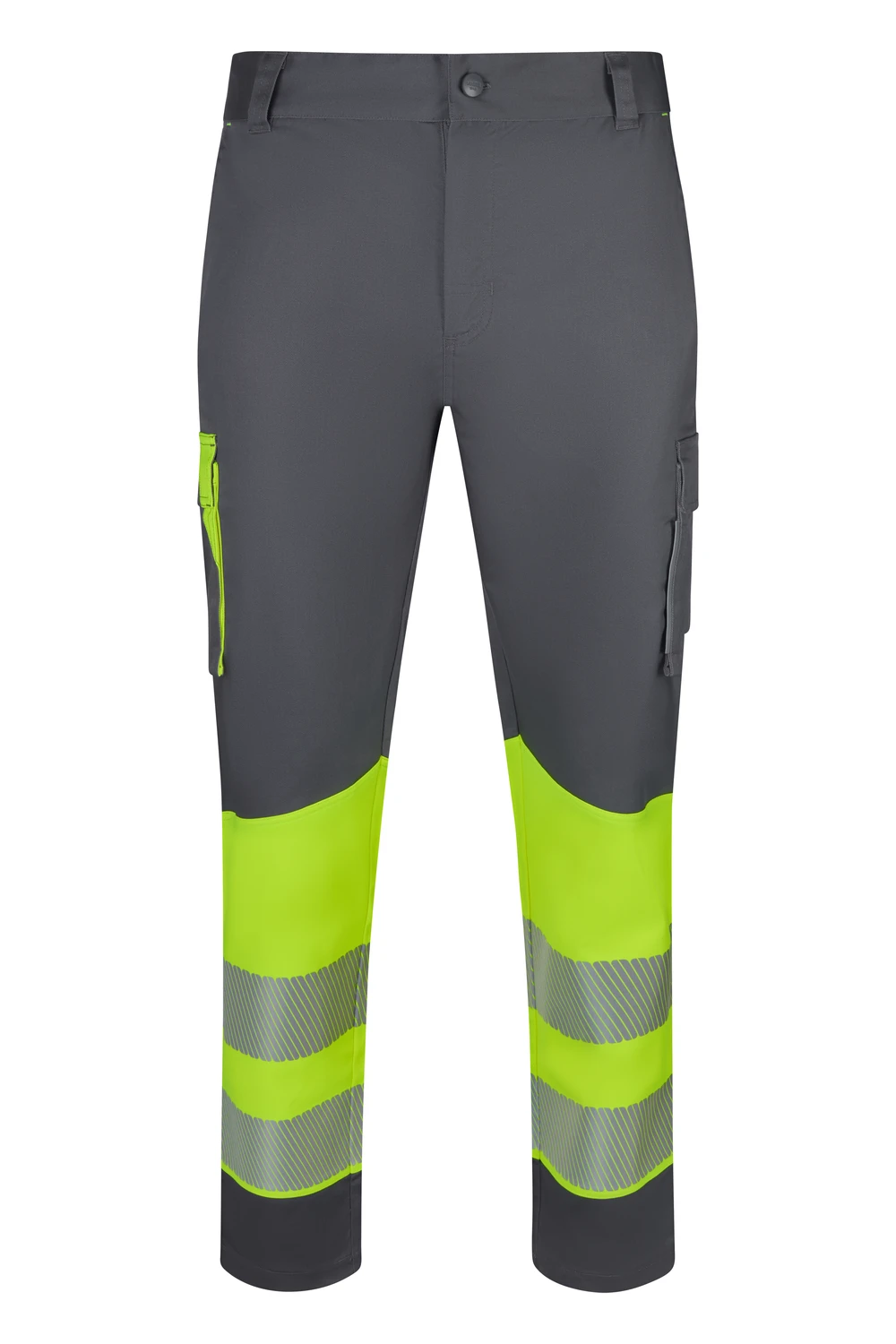 Pantalón stretch reciclado bicolor cinta segmentada